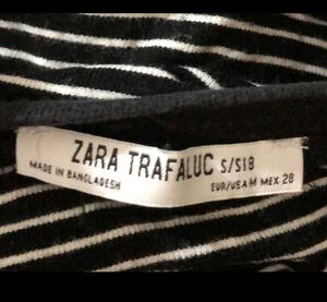Zara Striped Cropped Tee