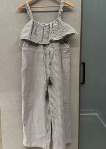 Striped Ruffle Jumpsuit