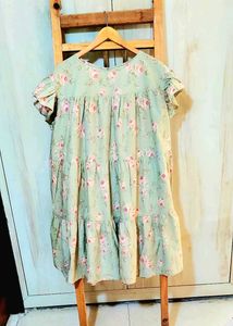 Light Green Cotton Dress Bust Size-48