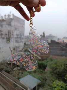 Resin Beautiful Butterfly Keychain