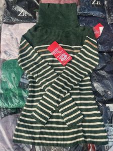 Striped Turtleneck Sweater