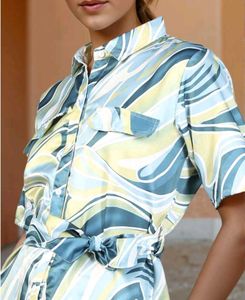 Printed Shirt Dress(Free Delivery)