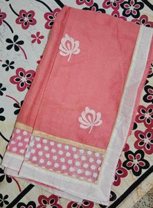 Peach Kota Saree