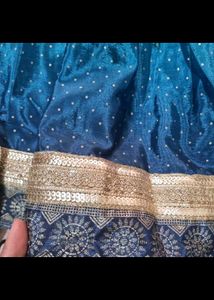 Blue Embellished Lehenga Choli Set