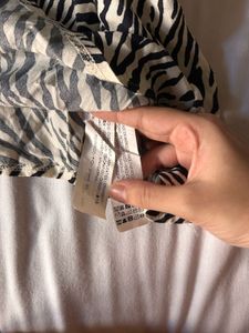 Bershka Laced Animal Print Strappy Top