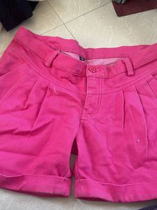Pink Casual Shorts