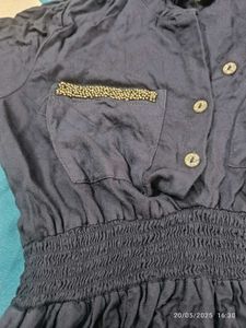 9-10 Yr Girl Frock Navy Blue