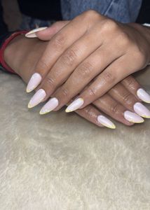 Stiletto Nails with Floral Accents