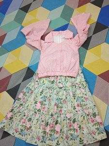Crope Top With Long Skirt
