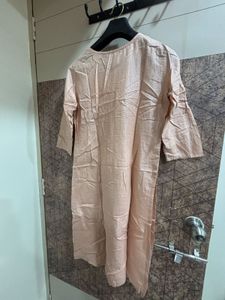 Peach Embroidered Kurti