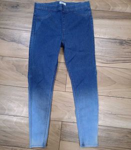&#34;Marks&amp;Spencer&#34;Blue Ombre Washed Stretch Jeggings