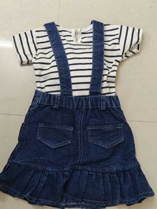 Bunny Denim Skirt Outfit