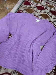 Lavender Knit Pullover