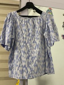 Blue Patterned Top