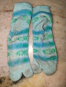 Used Sky Blue Socks Pair