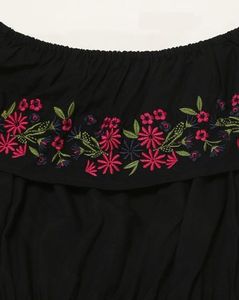Floral Embroidered Off-Shoulder Dress