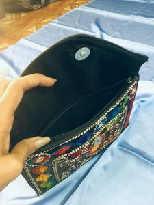 Black Colourfull Print Boho Style Sling