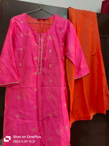 Zari Embroidery Royal Look Kurti Palazzo