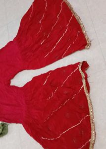 red gharara suit new