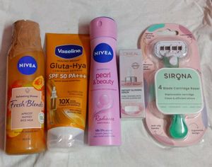Skincare Bundle: Nivea, Vaseline, L'Oreal, Sirona