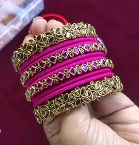 Big Combo set of Handcrafted Silk Thread Bangles