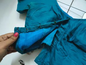 Sea Green Front Open Blouse