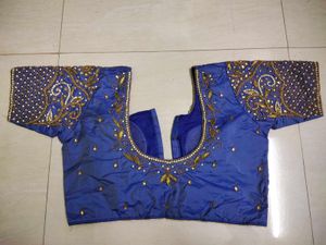 💙blue maggam blouse