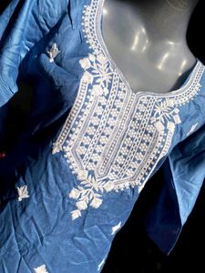 Blue Embroidered Kurta
