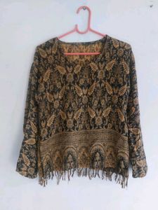 Boho Print Long Sleeve Top