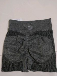 women savana bubble butt gym Gray Workout Shorts w