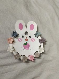 Bunny Flower Hair Clips - Adorable!