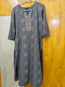 Gray Printed Kurti