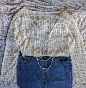 Cropped Knit Cardigan
