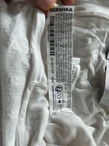 BERSHKA White Ruffled Skirt USA SIZE S