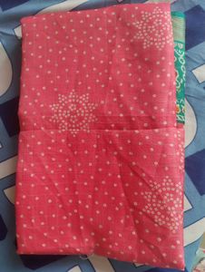 Dola Silk Saree With Jaipuri Print
