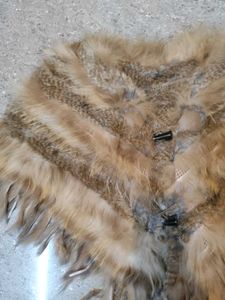 Brown nordic viking inspired poncho/shawl