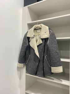 Sherpa Lined Wool Biker Jacket