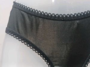 URBANIC Black Lace Trim Panties