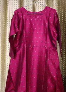 Elegant Cold Shoulder Anarkali Dress