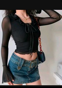 Savana Y2K Flare Sleeve Top