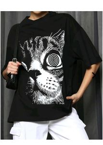 Shein Oversized Cat Graphic T-shirt