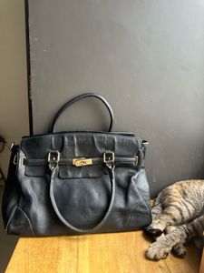Black Leather Handbag