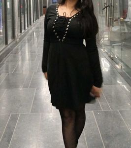Lace-Up Mini Dress