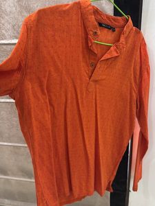Orange Short Kurta Ethnic Wear