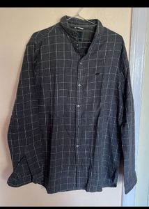 Grey Plaid Long Sleeve Shirt