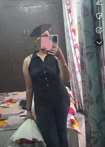 Black Sexy Denim Jumpsuit