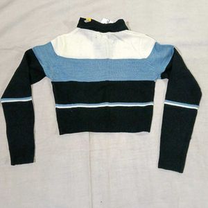 Zudio Striped Crop Sweater