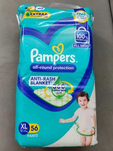 Pampers 56 pants, Anti-rash diaper,all round prote