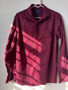 Stylish Maroon Floral Print Shirt