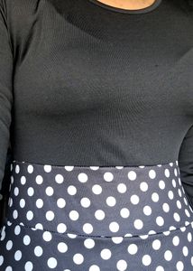 One Piece Black And White Polka Dots